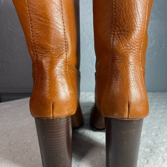 SPLENDID || Nero Tall Ankle Leather Booties Western Cognac - Picture 2 of 16